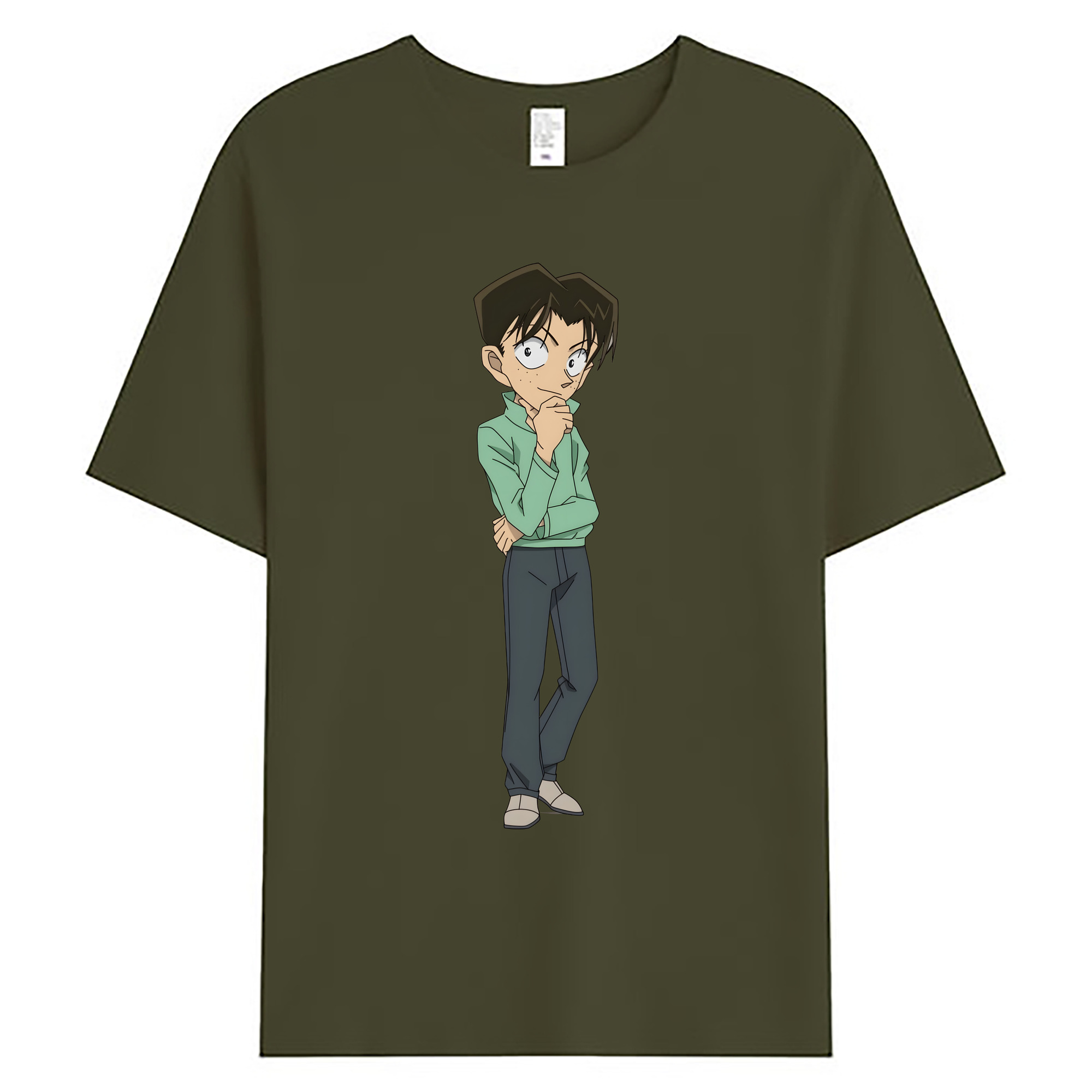 （画像用） 名探偵コナン 円谷 光彦 つぶらや みつひこ Detective Conan Mitch Tennyson 綿100％ メンズ半袖Tシャツ｜肌触りやわらか＆通気性